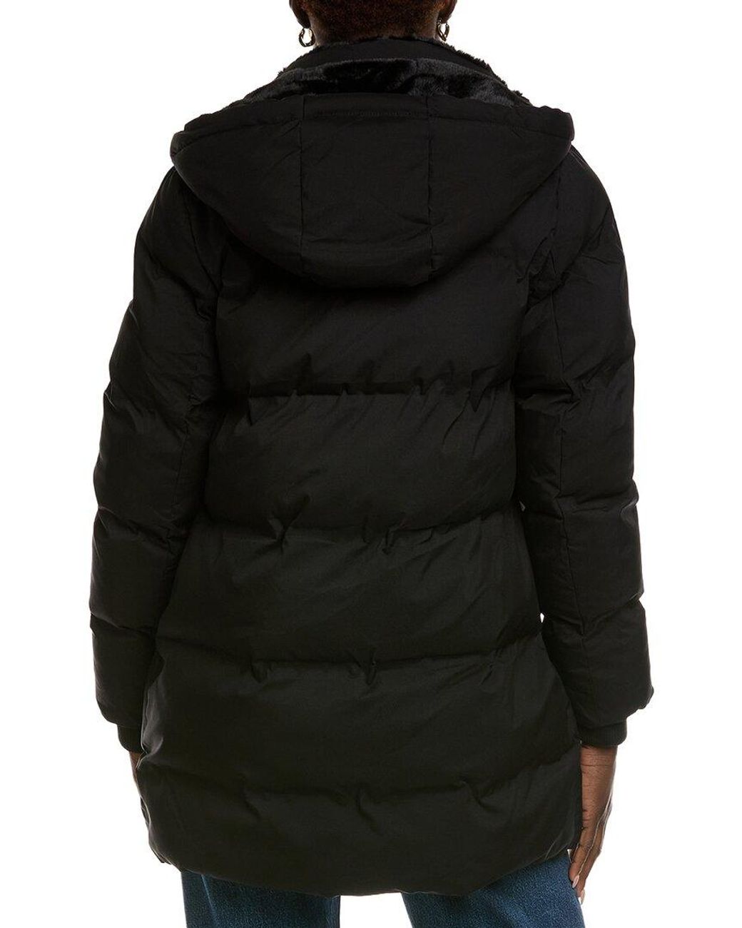 Laundry by Shelli Segal Black Stretch Welding Tech Straight Jacket