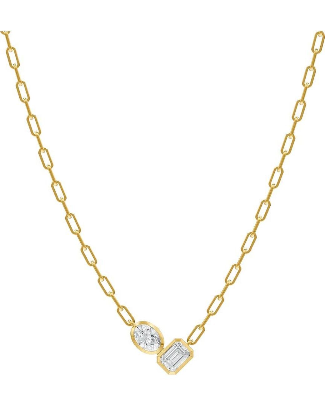 Lab Grown Diamonds Metallic 18K Over 1.80 Ct. Tw. Lab-Grown Diamond Necklace