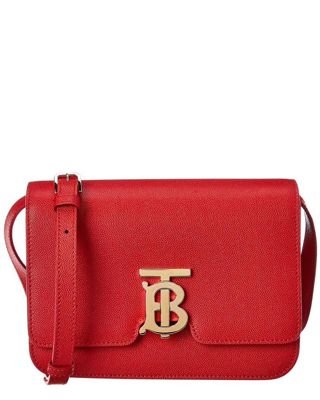 Burberry Small Tb Leather Shoulder Bag in Red - Save 17% - Lyst