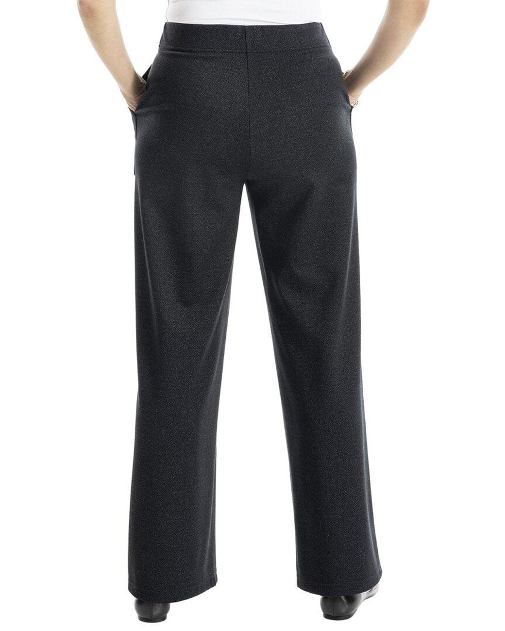Max Studio Blue Easy Wide Leg Ponte Pant