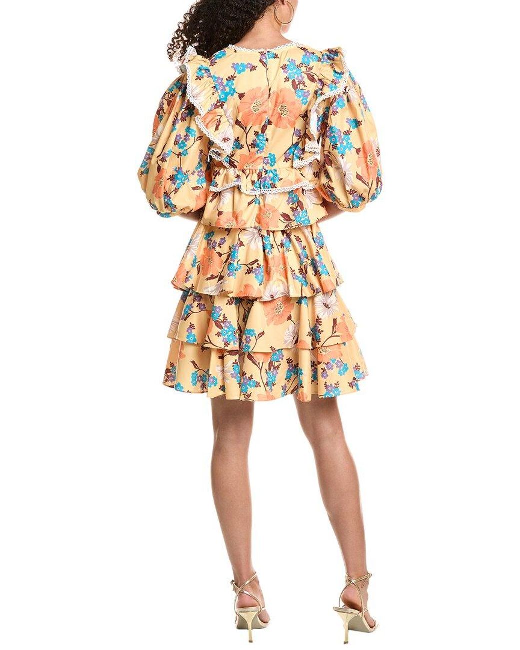 Beulah London Yellow 2Pc Top & Skirt Set