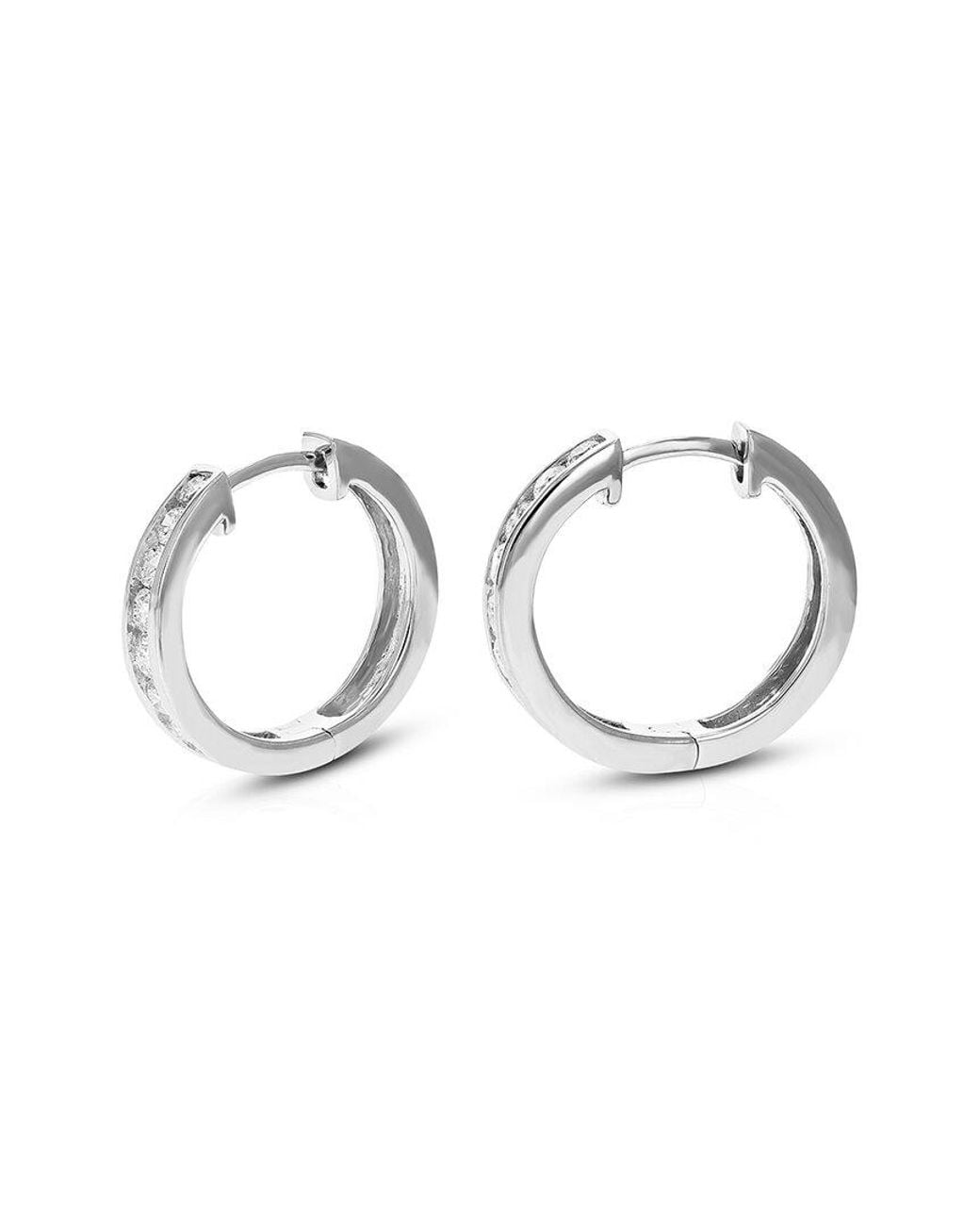 Amairah White 14K 0.75 Ct. Tw. Lab-Grown Diamond Hoops