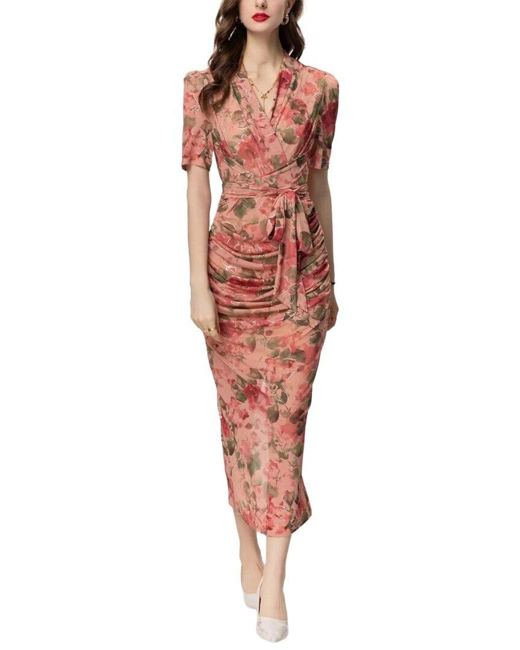 Lanelle Red Midi Dress