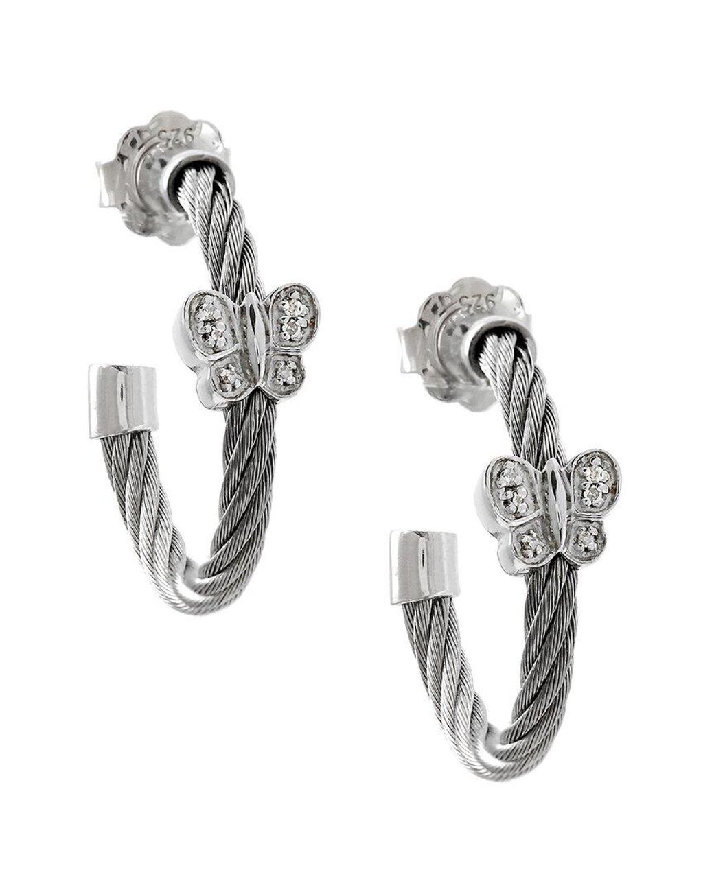 Diamond Select Cuts Metallic 0.04 Ct. Tw. Diamond Earrings
