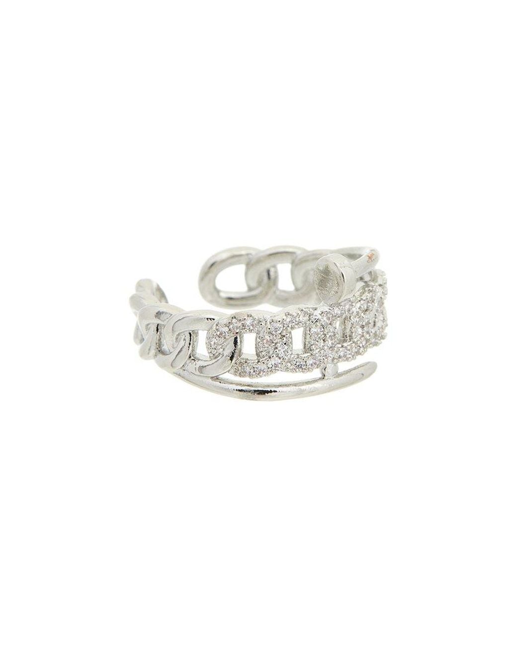 Juvell White Plated Cz Ring