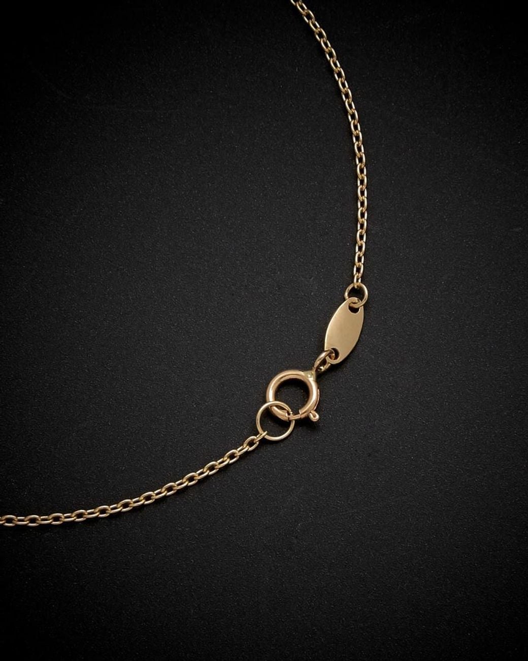 Italian Gold Black 14k Heart Bracelet