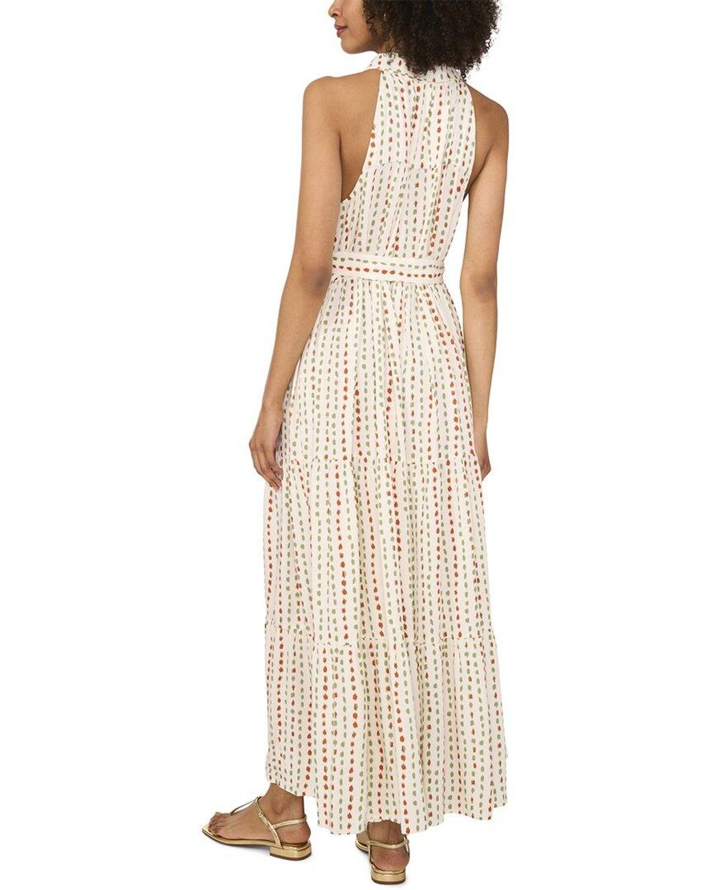 Vince Camuto Natural Collar Sleeveless Long Shirt Dress