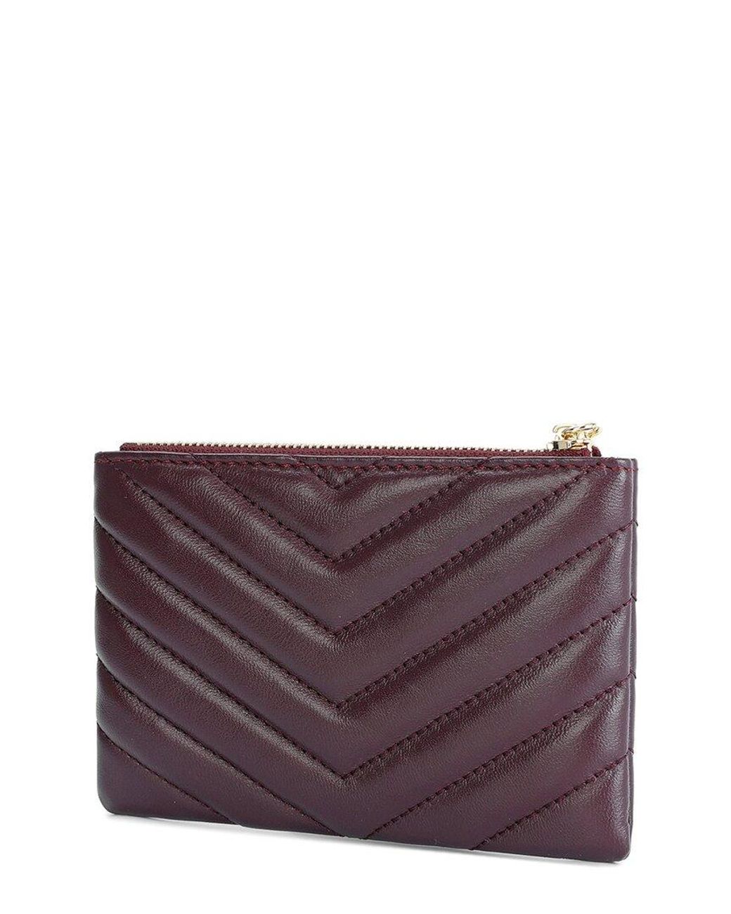 Tiffany & Fred Paris Purple Quilted Leather Wallet