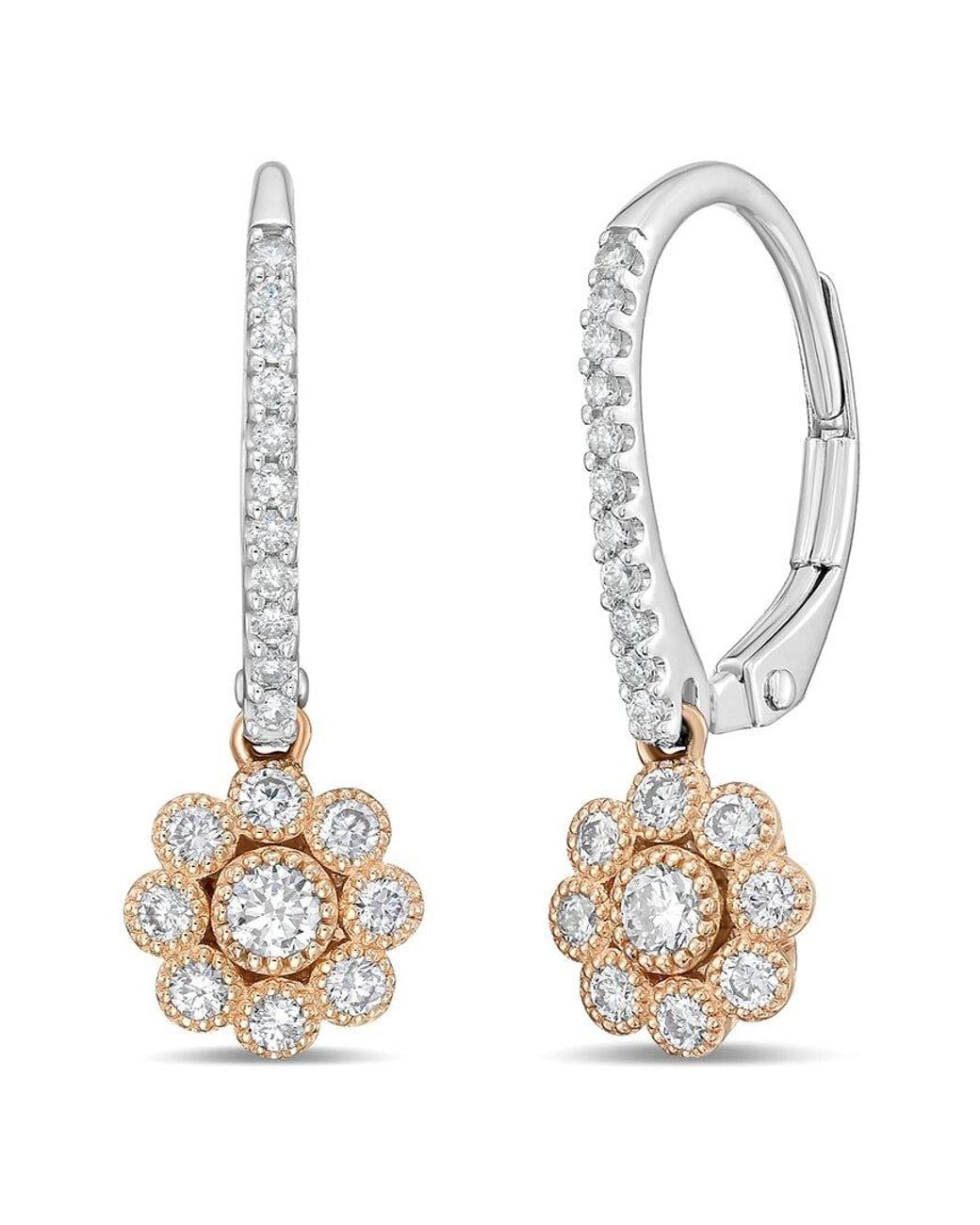 John DiGangi Metallic 14K 0.50 Ct. Tw. Diamond Earrings
