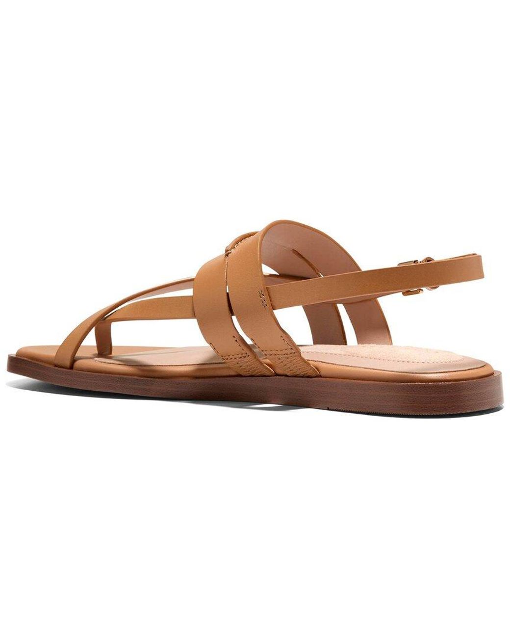 Cole Haan Pink Go-To Estella Flat Leather Thong Sandal