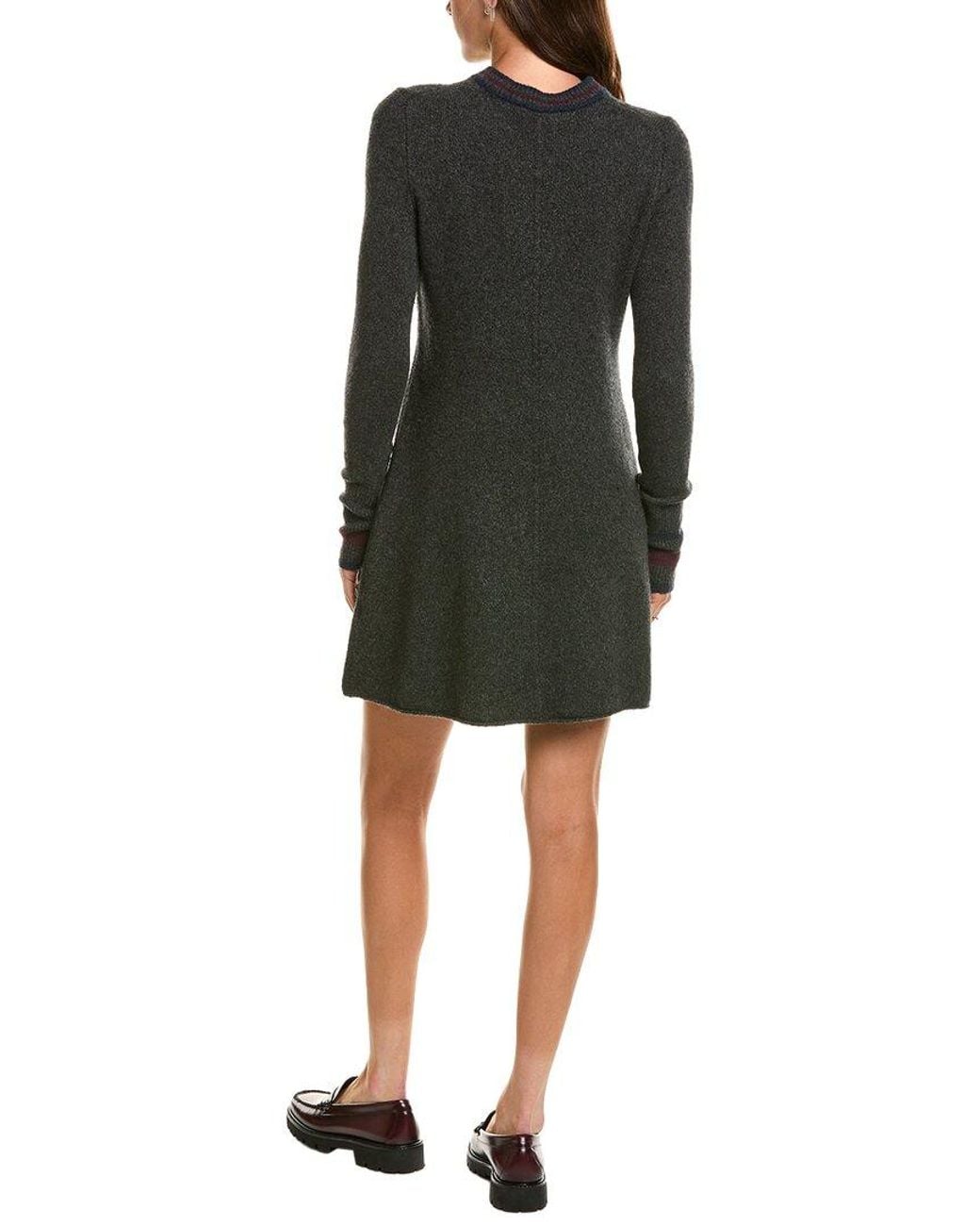 Madewell Black Southgate Mini Wool-Blend Sweaterdress