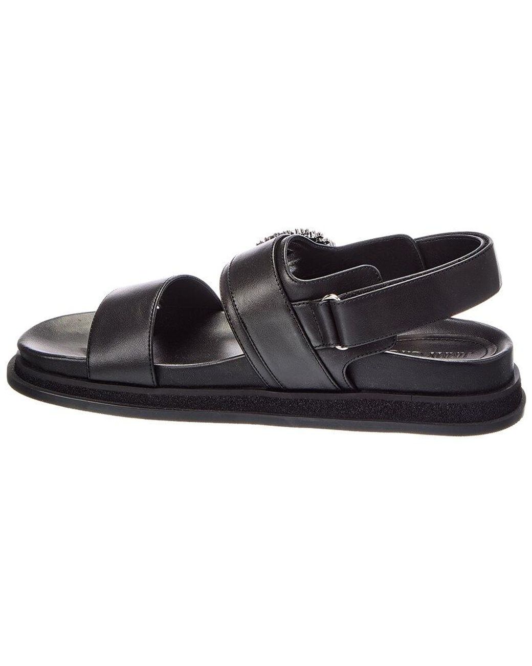 Jimmy Choo Black Cheri Lug Leather Sandal