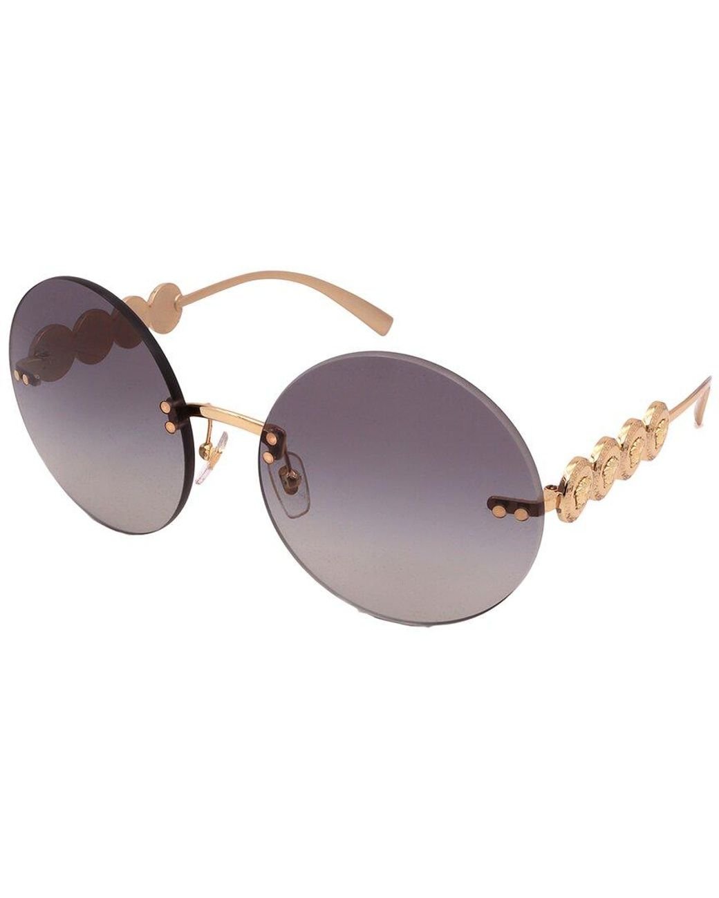 Versace Ve2214 5mm Sunglasses in Metallic | Lyst