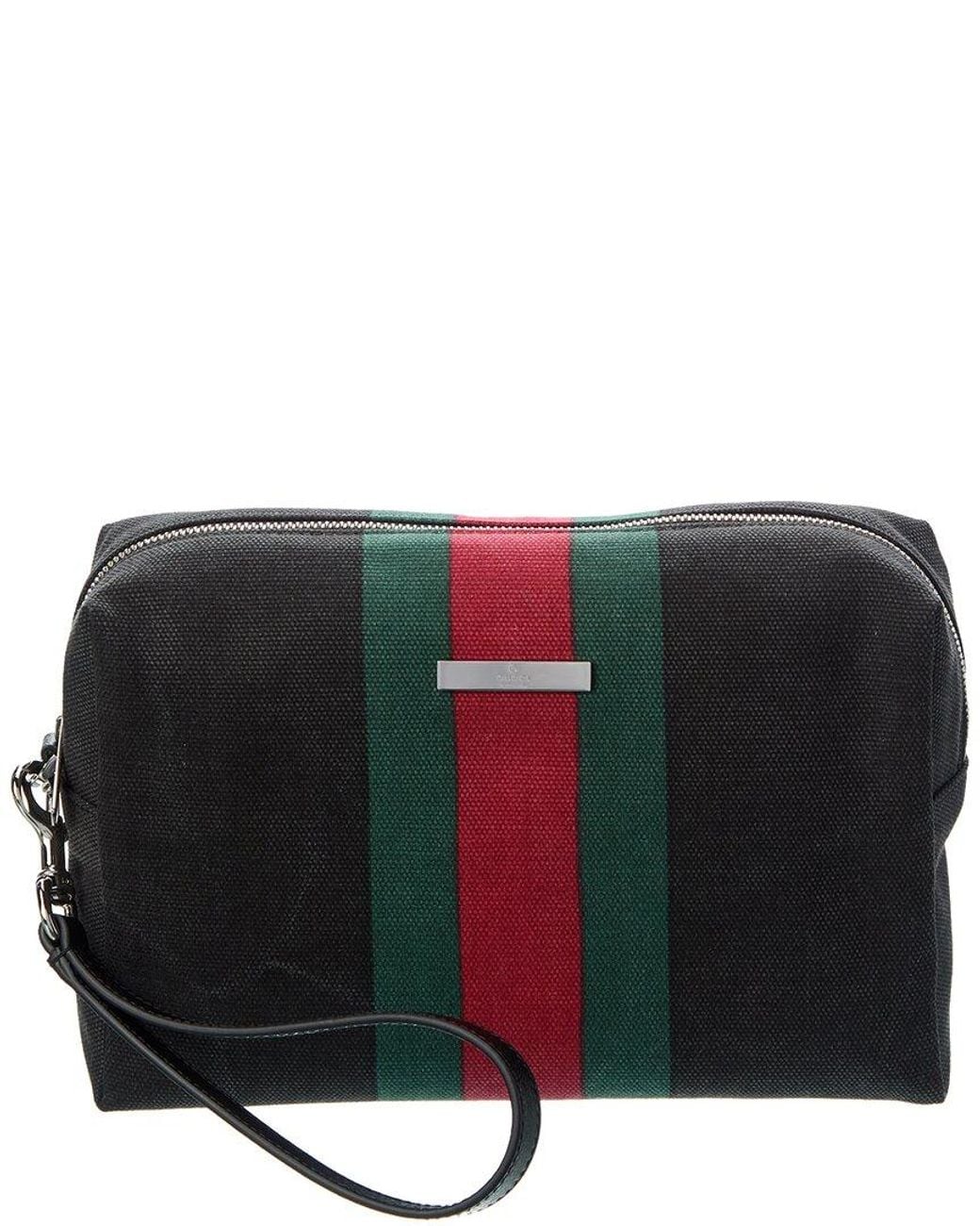 Gucci Black Positano Small Canvas Pouch