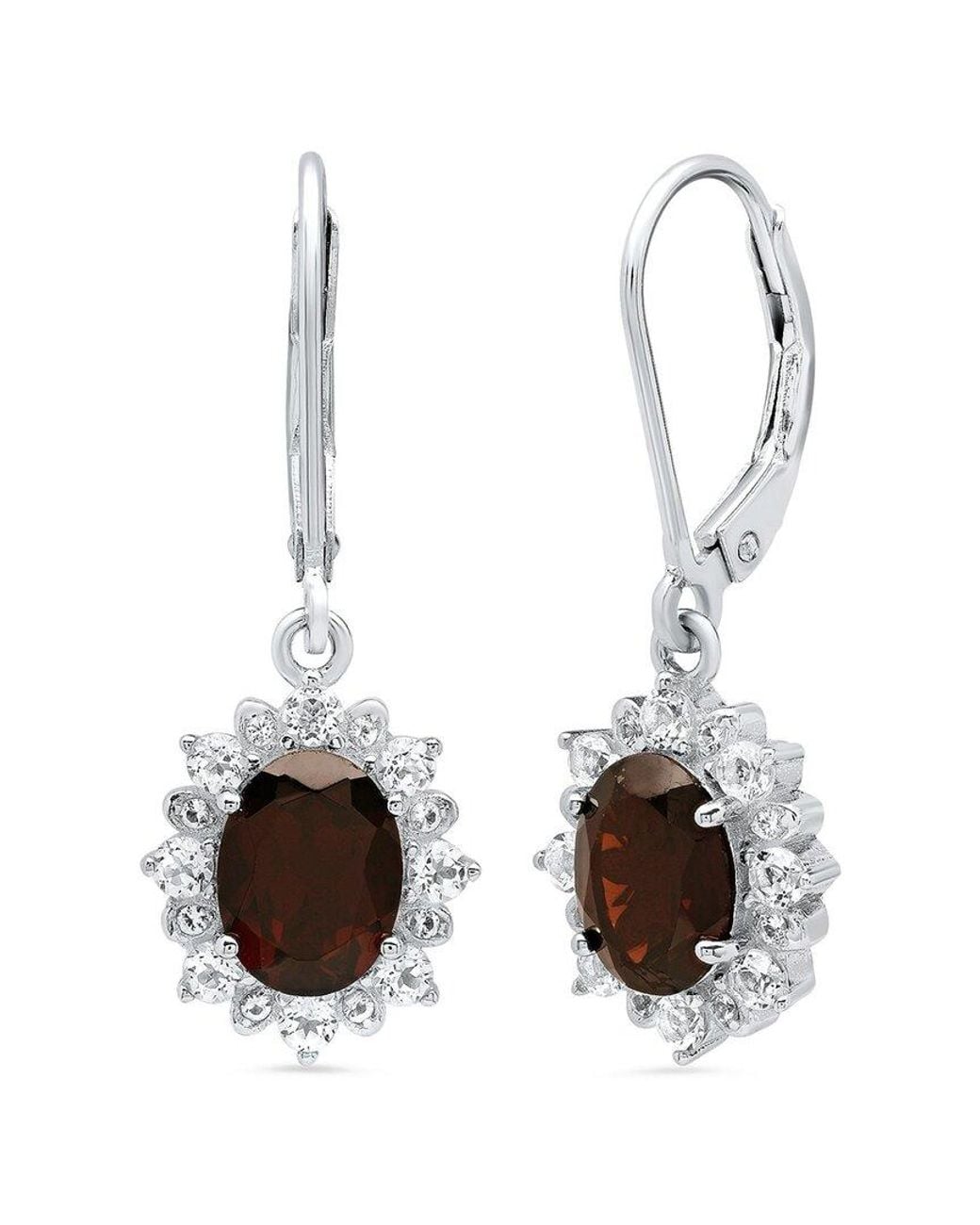 MaxColor Multicolor 2.00 Ct. Tw. Garnet Dangle Earrings