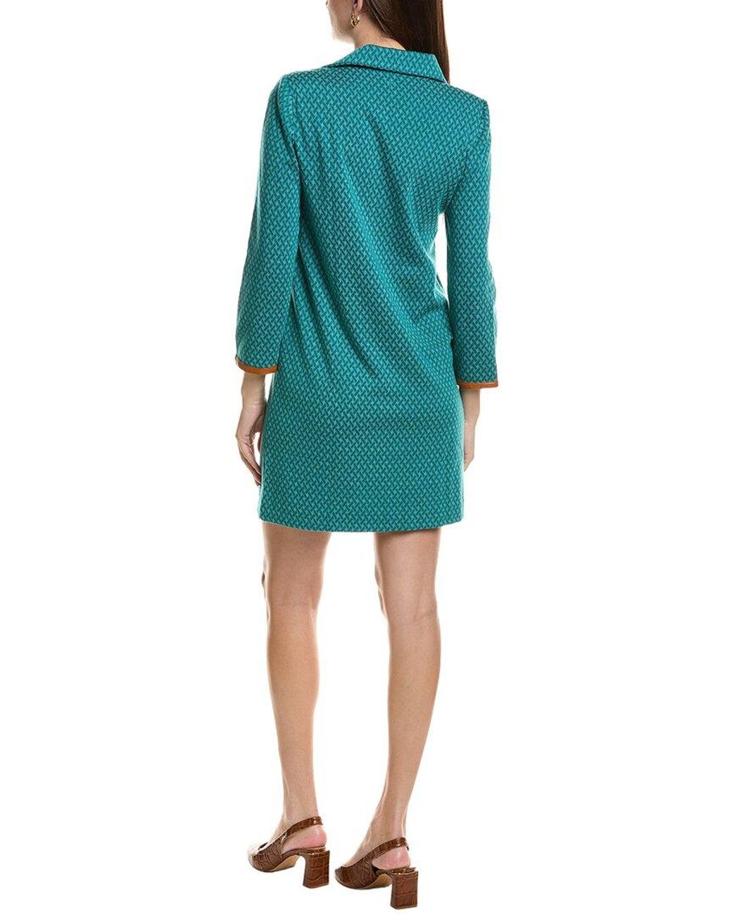 tyler boe Blue Helena Knit Crosshatch Dress