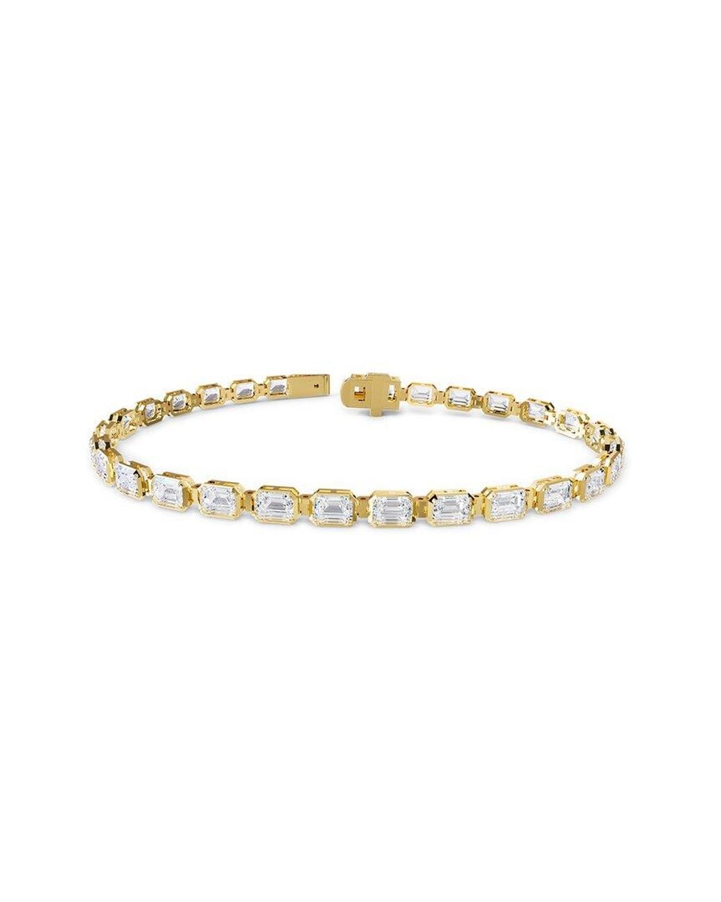 Lab Grown Diamonds White 18K Vermeil.75 Ct. Tw. Lab-Grown Diamond Tennis Bracelet