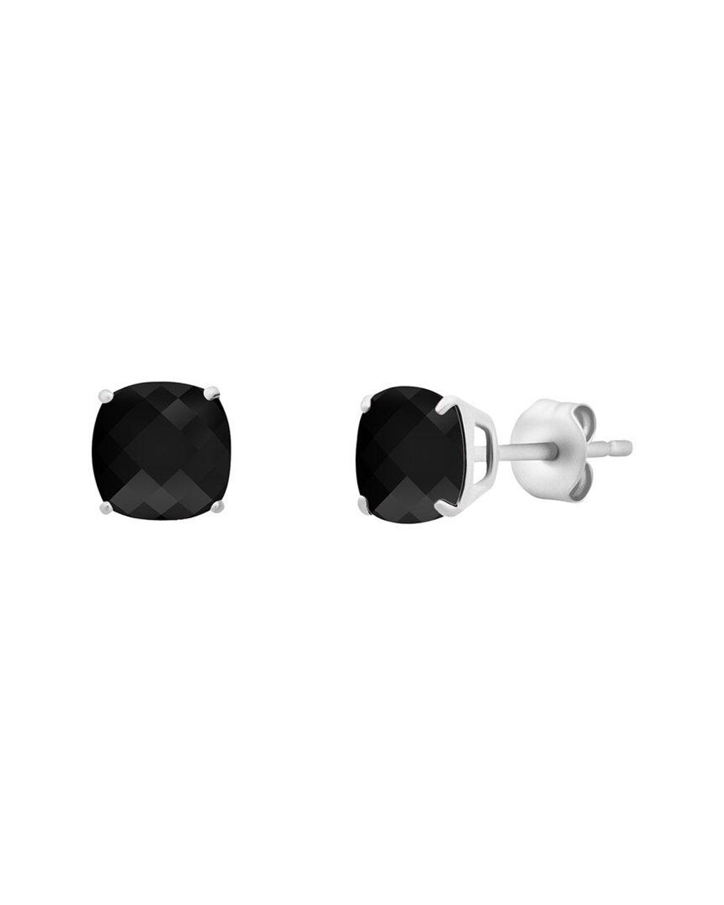 MaxColor Black 14K 1.50 Ct. Tw. Onyx Stud Earrings