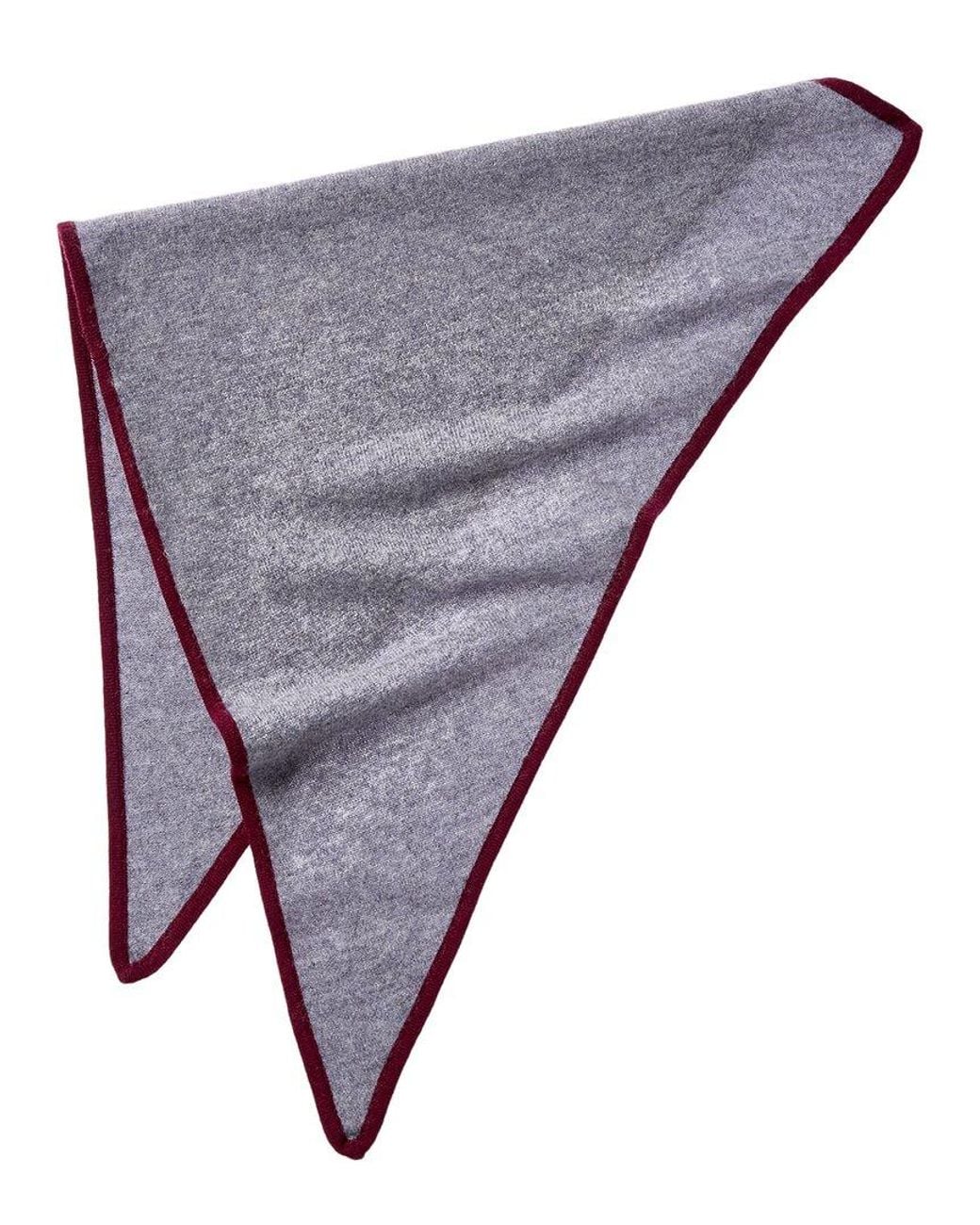 Phenix Gray Knit Triangle Cashmere Scarf
