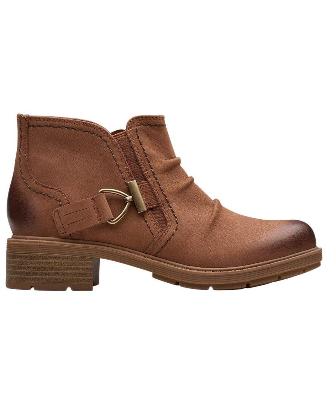 Clarks Brown Hearth Clara Leather Boot