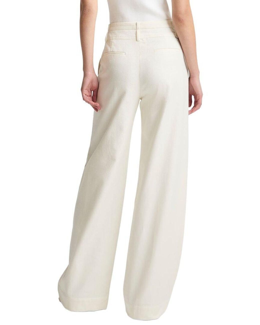 Vince White Mid Rise Utility Wide Leg Pant