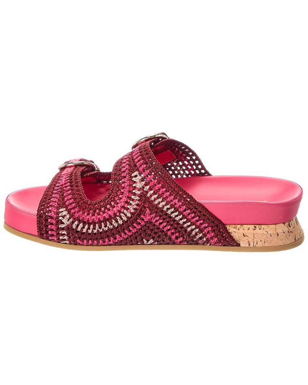 Ferragamo Red Shaula Leather Sandal