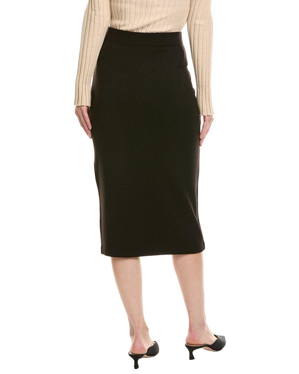 Vince Black Cozy Midi Skirt