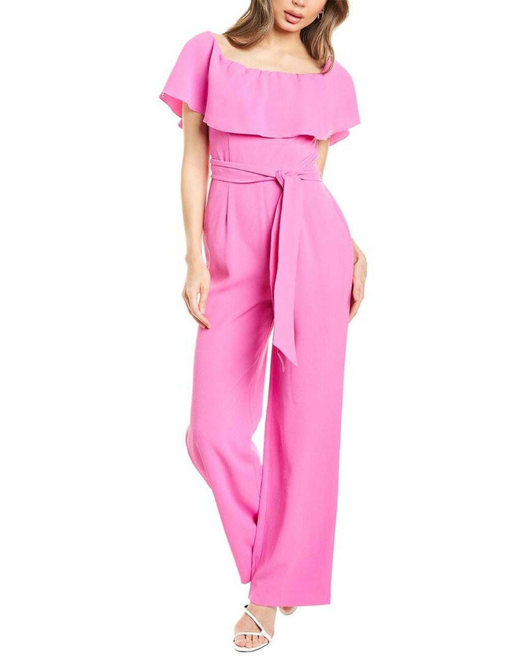 Trina Turk Guests Off-the-shoulder Jumpsuit in Pink - Lyst