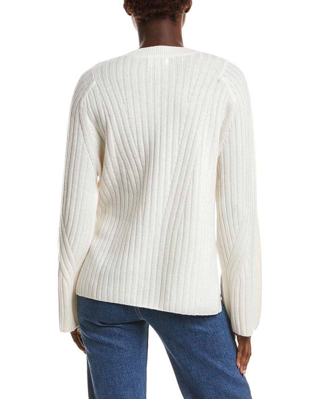 NAADAM White Premium Wool & Cashmere-Blend Crewneck Sweater