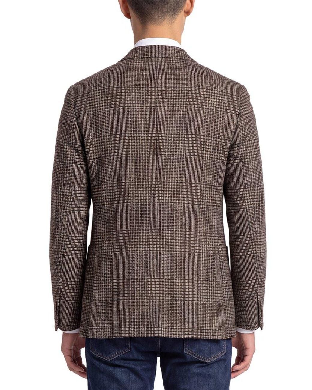 Corneliani Brown Cc Collection Wool & Cashmere-Blend Blazer for men