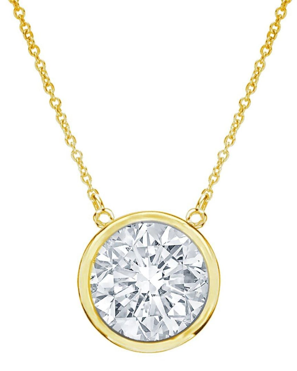 Diana M Blue Fine Jewelry 14k 1.00 Ct. Tw. Diamond Solitaire Pendant Necklace