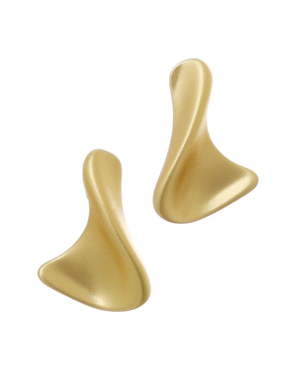 Adornia Metallic 14K Plated Twist Stud Earrings