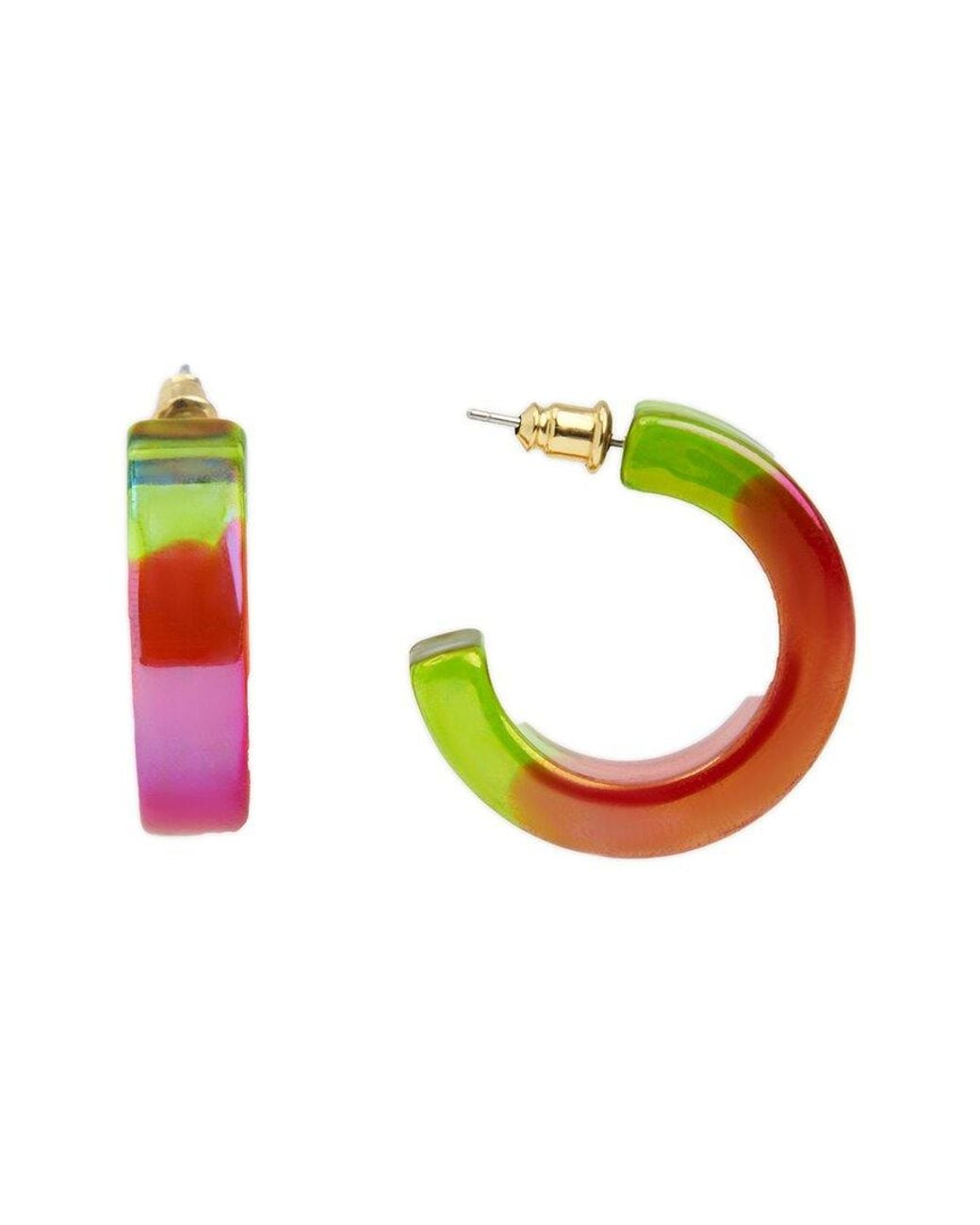 Saachi Blue Ombre Shimmer Hoop Earrings
