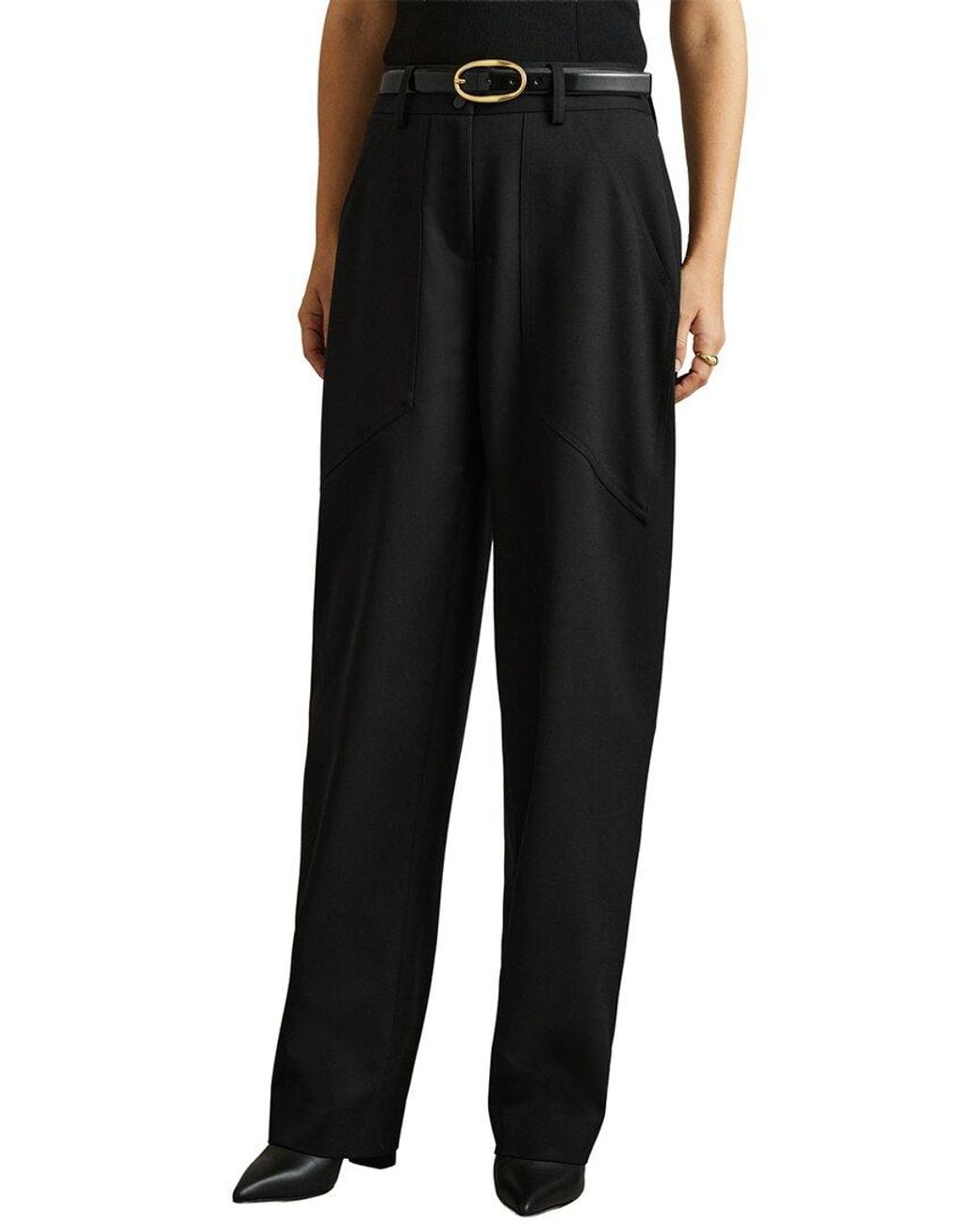 Reiss Black Zoe Casual Trouser