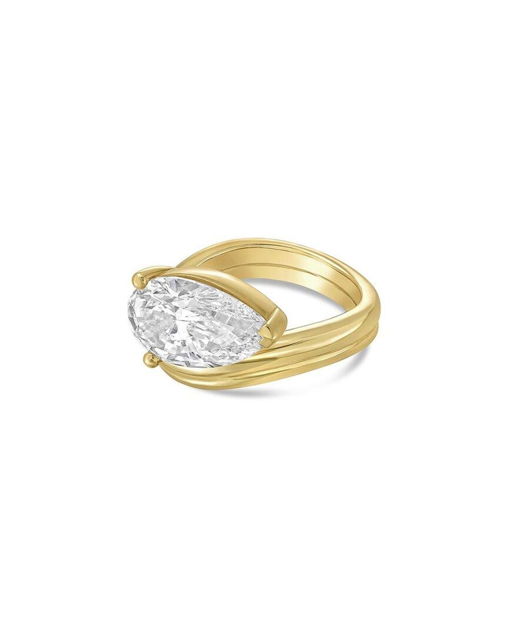 Diana M White Diana M. 18K 10.00 Ct. Tw. Lab-Grown Diamond Solitaire Ring