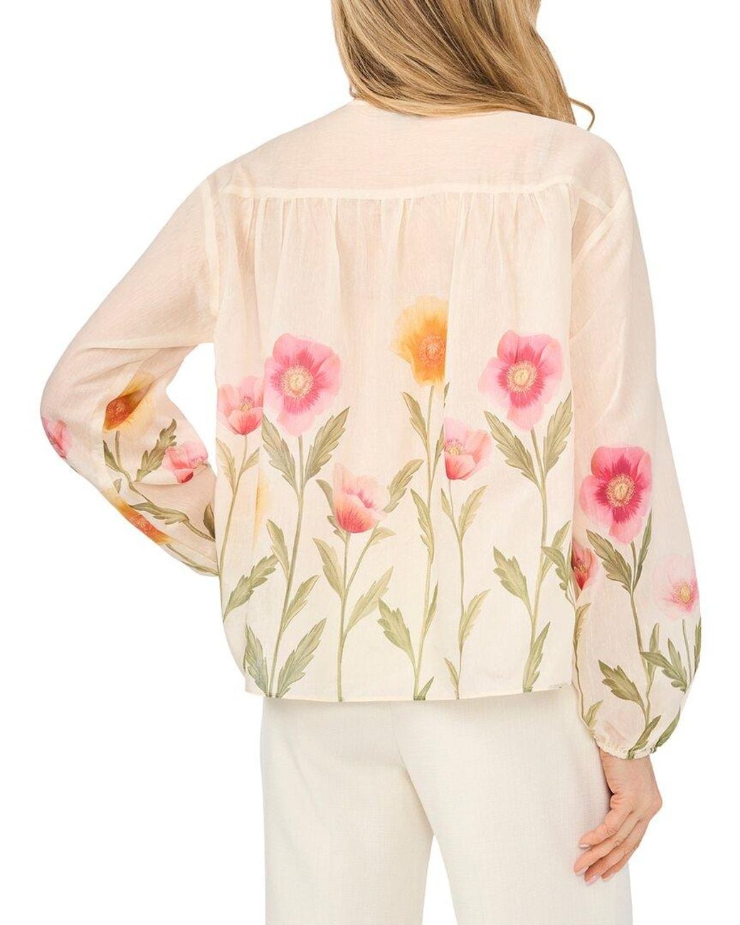 Ted Baker Pink Rochelle Linen-Blend Top