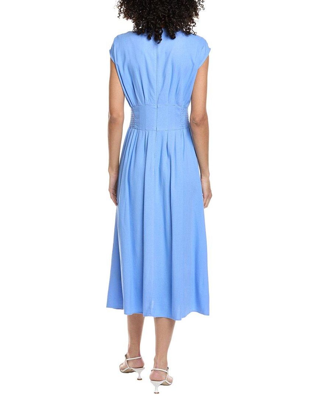 Nanette Lepore Blue Sleeveless Midi Dress
