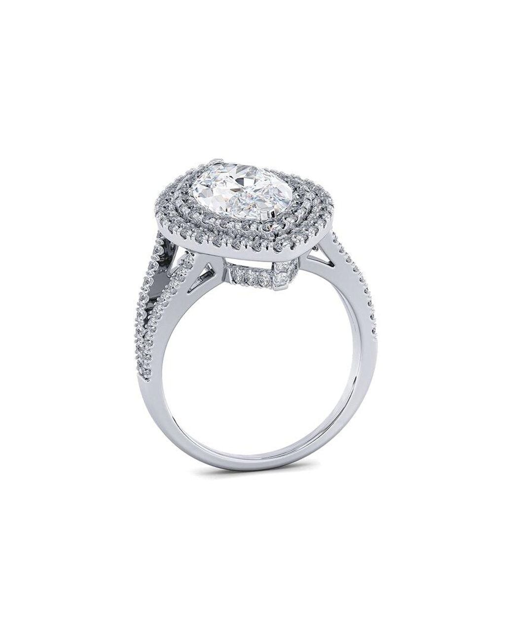 Lab Grown Diamonds White 14K 4.00 Ct. Tw. Lab-Grown Diamond Ring