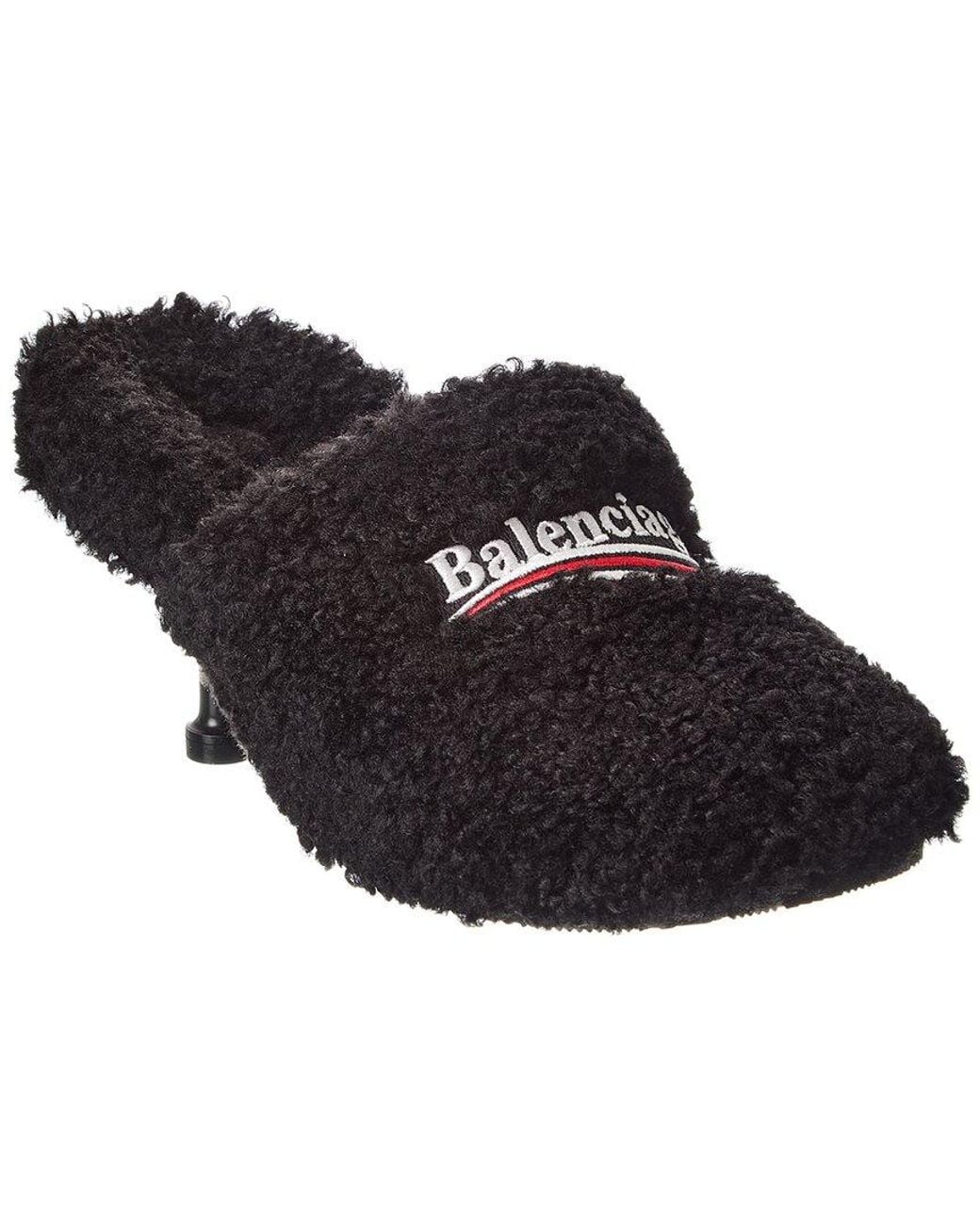 Balenciaga Black Furry Pump