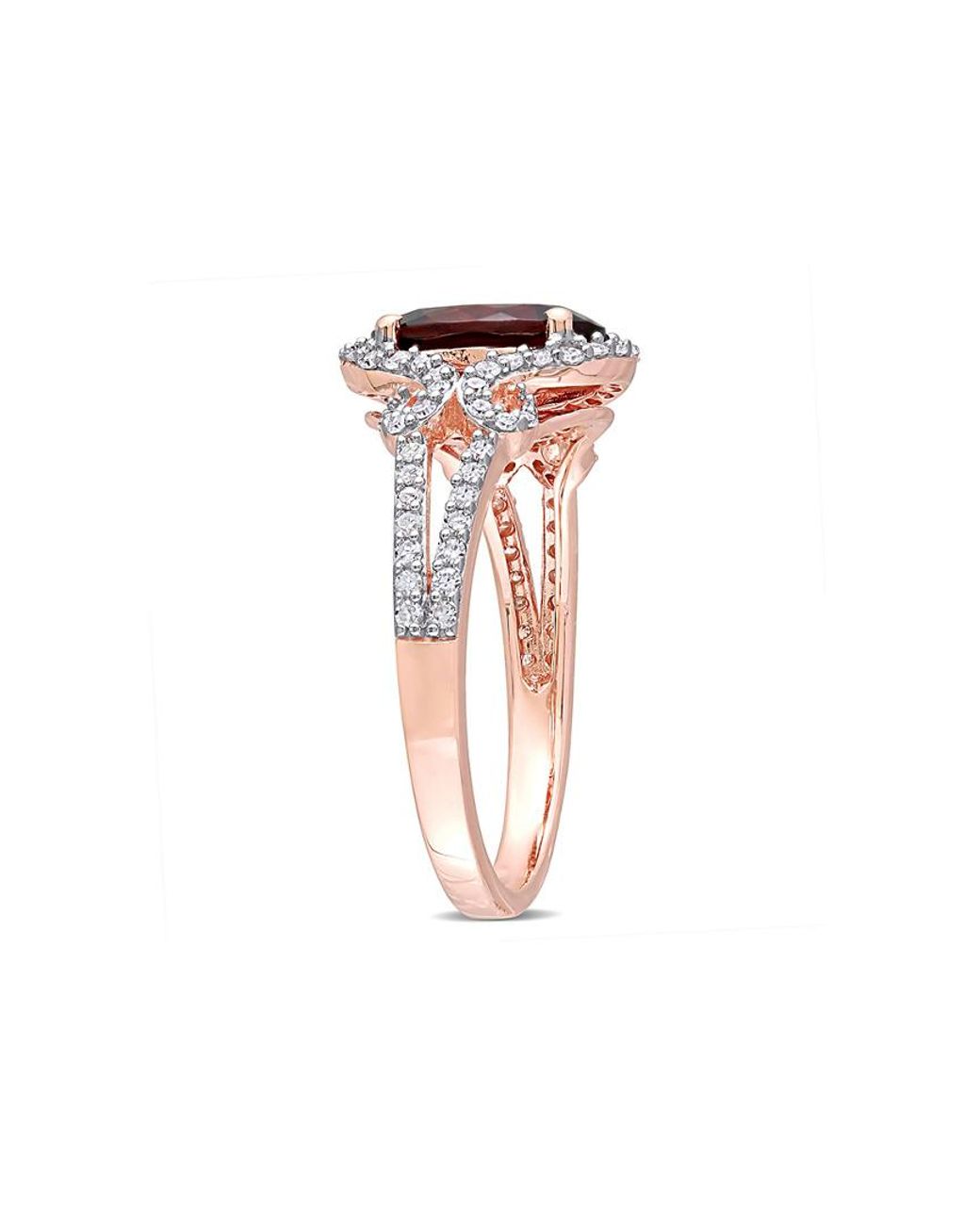 Rina Limor Multicolor 10k Rose Gold 2.43 Ct. Tw. Diamond & Garnet Ring