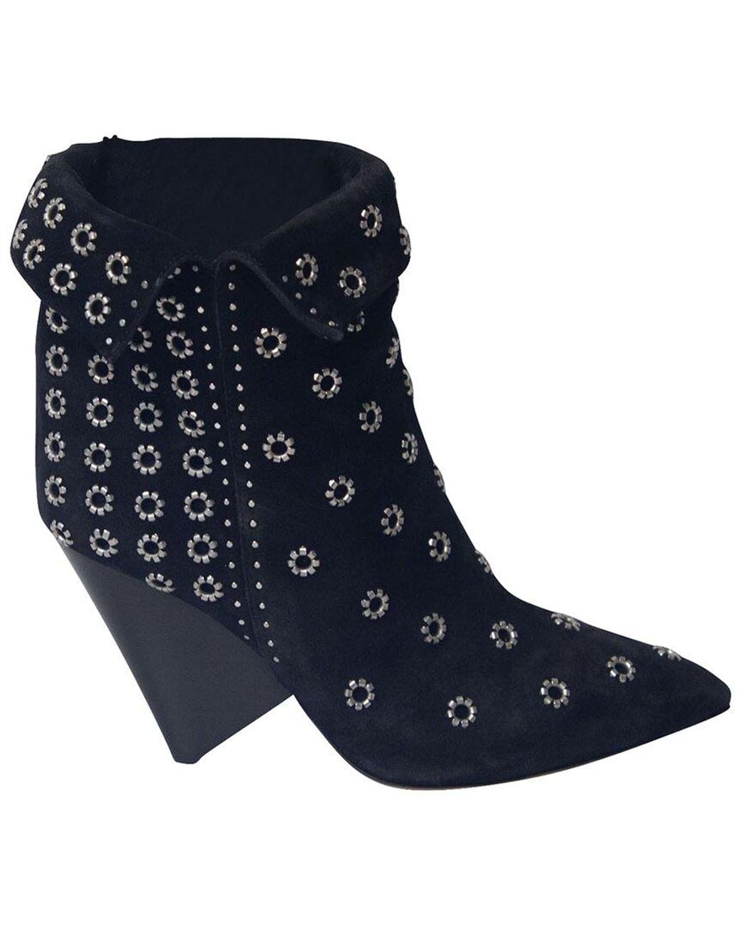 Isabel Marant Blue Suede Lakky 90 Eyelet Boot (authentic Pre-loved)