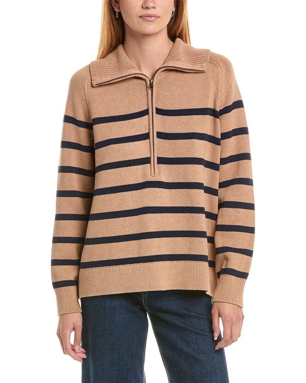 Boden Natural Lucy Half Zip Jumper