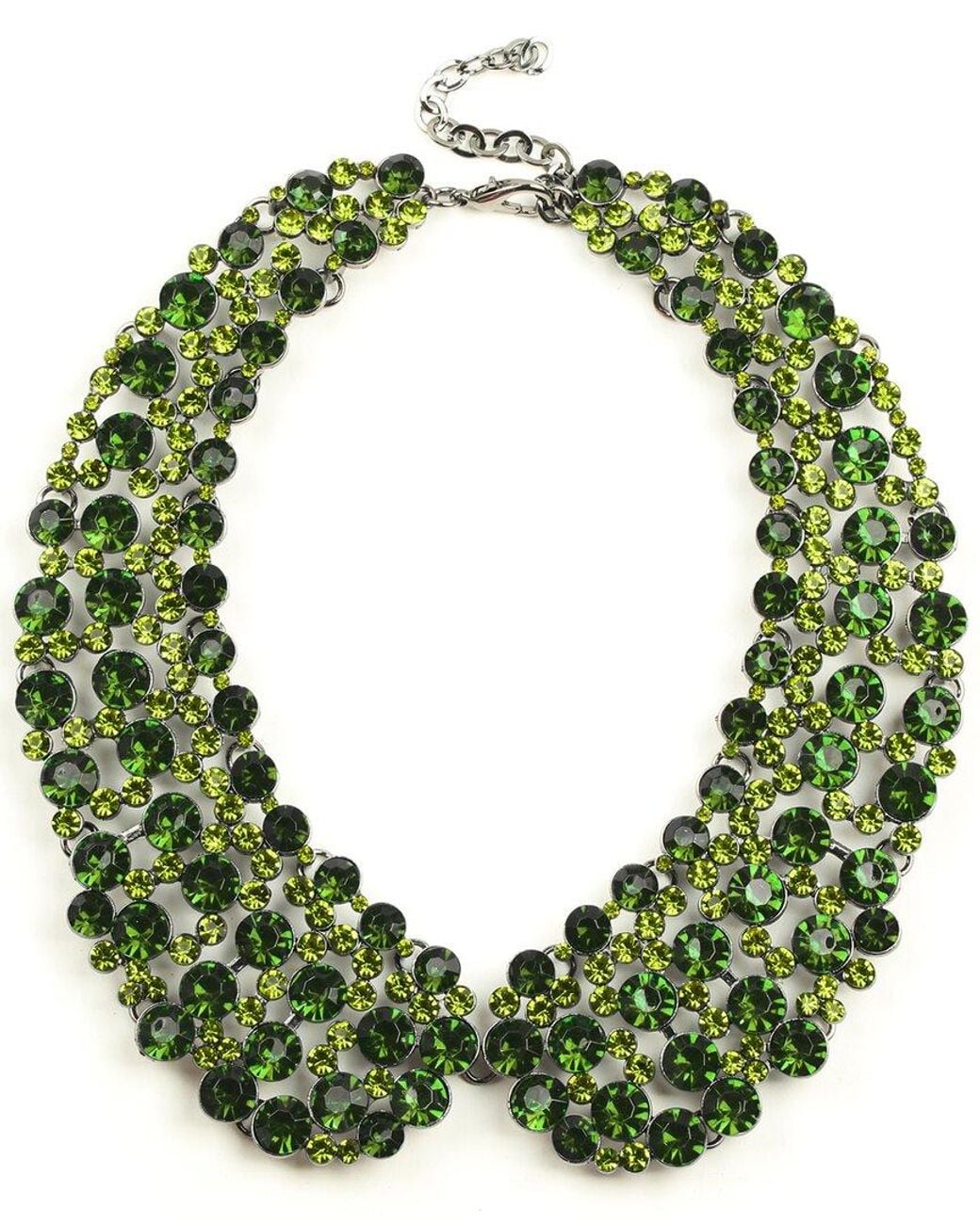 Eye Candy LA Green Luxe Collection Crystal Diana Statement Collar Necklace