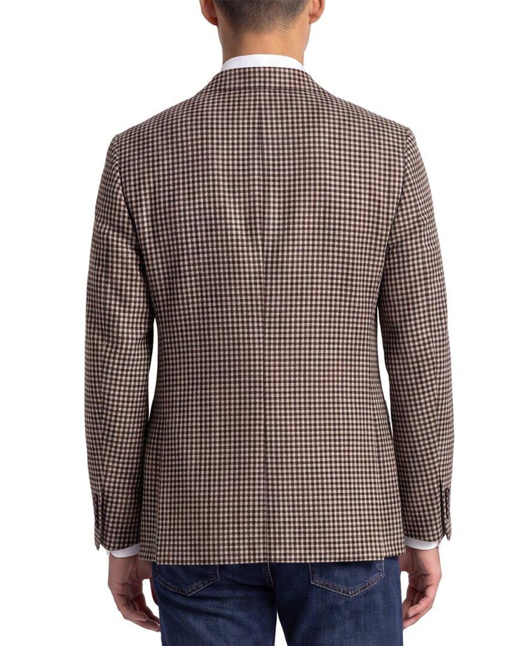 Corneliani Brown Cc Collection Virgin Wool Blazer for men
