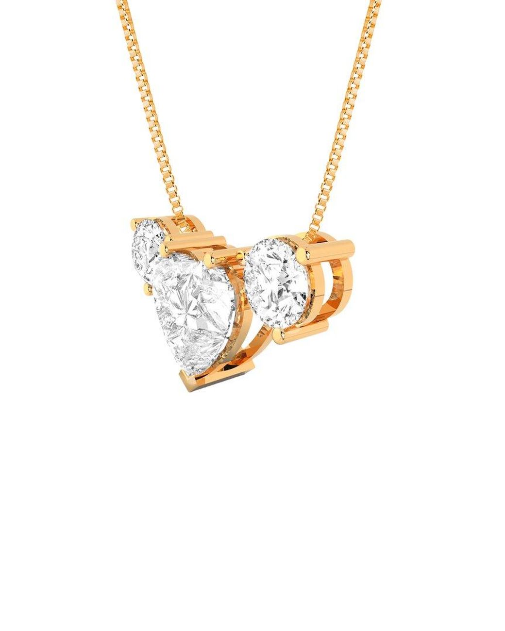 Amairah White 14K Rose 4.00 Ct. Tw. Lab-Grown Diamond Pendant Necklace