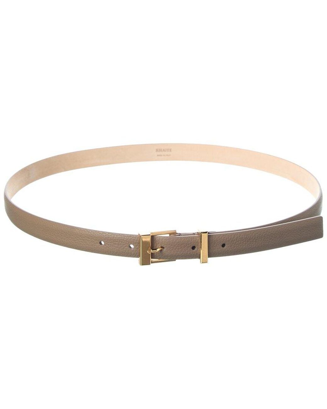Khaite White Manhattan Leather Belt