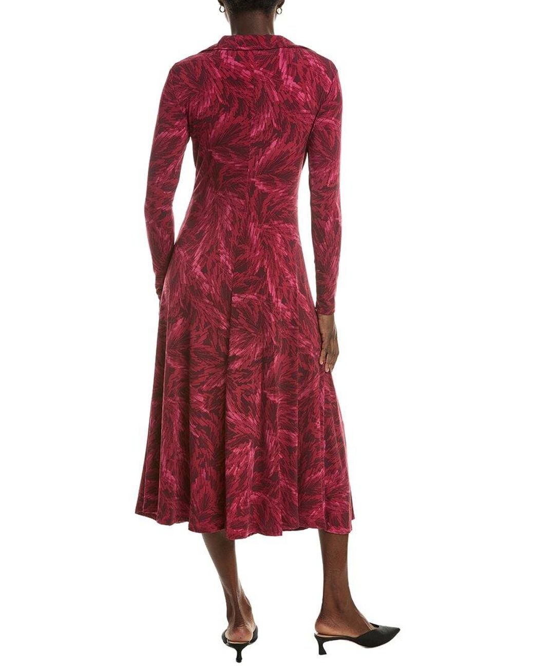 Maison Tara Red Long Sleeve Maxi Dress