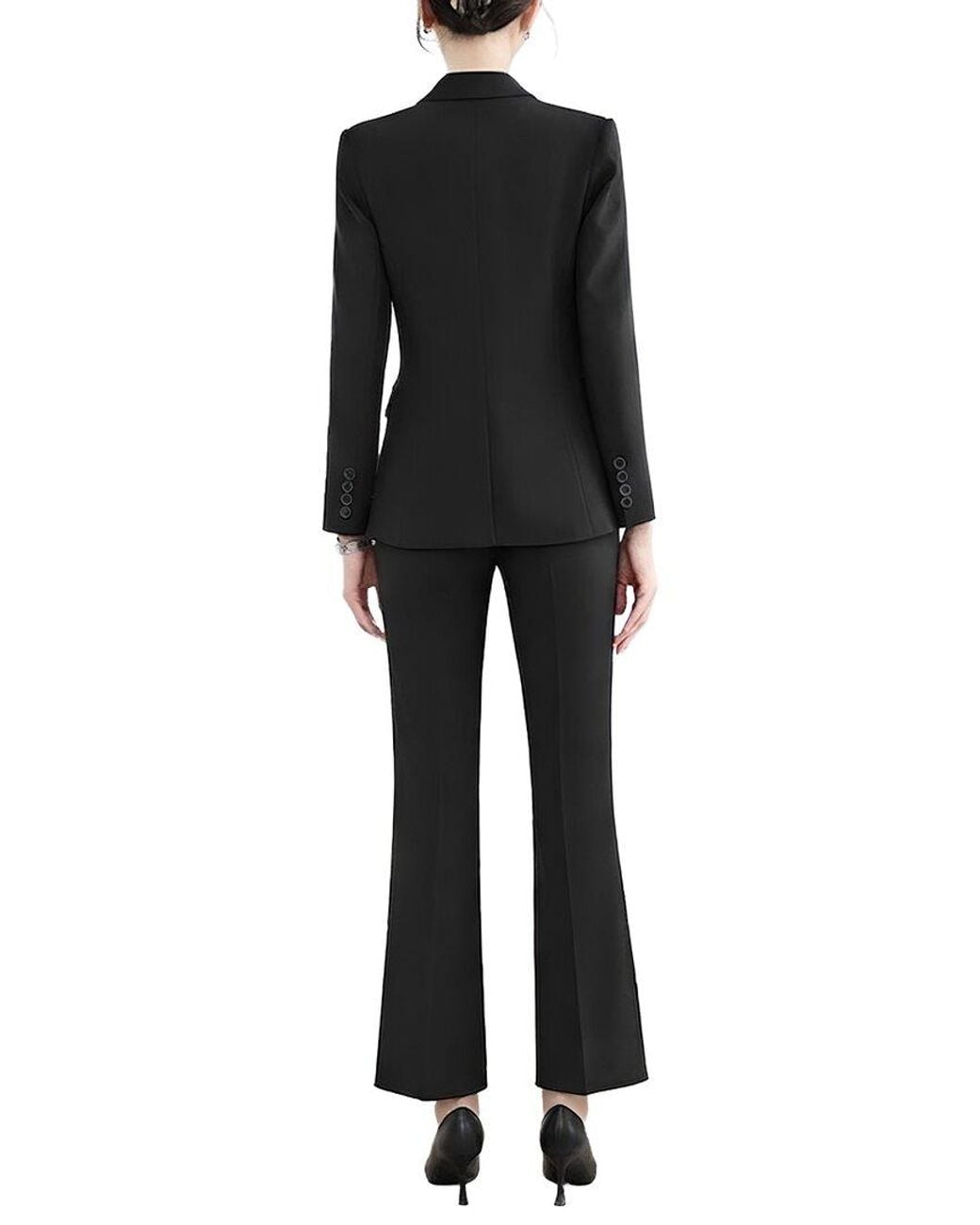 Adelin May Black 4Pc Jacket, (2)Pants, & Shirt Set
