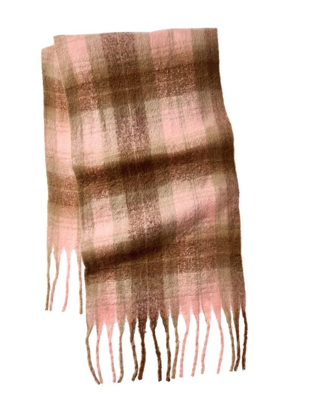 La Fiorentina Brown Plush Fringe Scarf