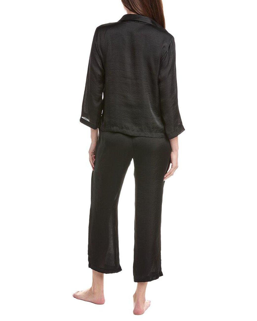 NATORI EDIT Black 2Pc Ashley Icon Notch Pajama Set